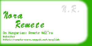 nora remete business card